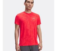 Under Armour Uomo Launch Camo Short Sleeve, Maglietta Manica Corta Morbida e Leggera con Orlo Laterale, Comoda t-Shirt Sportiva da Palestra per l'allenamento,Racer Red/Reflective,XL