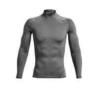 Under Armour Heatgear Comp Mock Manica Lunga Uomini in grigio