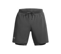 Shorts Under Armour Launch 2-in-1 18 cm da uomo Castlerock / Castlerock / Riflettente XXL