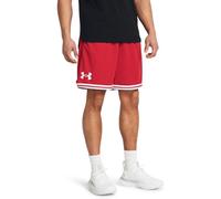 Shorts Under Armour Perimeter da 25 cm (10") da uomo Rosso / Bianco XXL