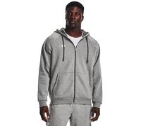 Felpa con cappuccio Under Armour Rival Fleece Full-Zip da uomo Castlerock Light Heather / Bianco M