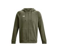UNDER ARMOUR Giacca di felpa sportiva 'Rival' cachi / bianco, Taglia M