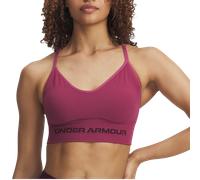 Under Armour Donna Vanish Seamless Low Bra, Reggiseno Sportivo a Basso Impatto per Allenamento, Yoga e Pilates, Top Sportivo da Palestra con Coppe Rimovibili,Fuchsia Dusk/Dark Maroon,MD