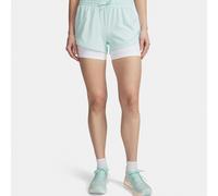 Pantaloni corti Under Armour Velociti Pro 4 2n1 azzurro pastello donna - M