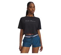 Under Armour Wm Crop Short Sleeve T-shirt Nero M Donna