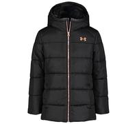 Under Armour Willow Parka per Bambina - Cappotto Invernale Molto Caldo, Idrorepellente e Traspirante, Fodera Butterfleece, Trapuntatura Isolante e Cappuccio, nero/oro, 14 Anni