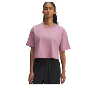 Under Armour T-Shirt a Manica Corta Rival Donna, Fucsia Crepuscolo Chiaro Erica/Nero/Bianco, S