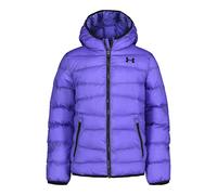 Under Armour womens Puffer, Front Pockets & Hooded Back, Lightweight Water Repellant Prime Puffer, Brilliant Violet, Large US