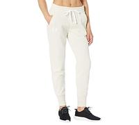 Under Armour Women's Rival Fleece Joggers, Oatmeal Light Heather (783)/White, X-Large
