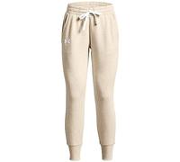 Under Armour Women's Rival Fleece Joggers, Oatmeal Light Heather (783)/White, X-Large