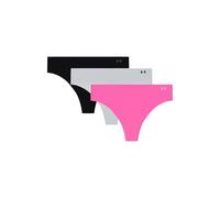 Under Armour Women's Underwear Pure Stretch No Show Thong Pant, 3 Pack Solid