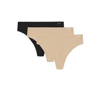 Under Armour Pure Stretch 3-Pack No Show Thong Mutande M Marrone