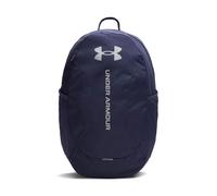 Under Armour Unisex Hustle Lite Backpack, Zaino sportivo resistente e con design idrorepellente, Zaino palestra pratico con pannello inferiore rinforzato,Midnight Navy/Steel,OSFM