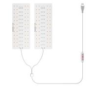 Under Cabinet LED Grow Full Spectrum | 3000K Warm & 620nm Red for Plants/Succulents/Orchids | Dimmable 10 Levels, 8H 12H 16H Timer, USB 5V Powered (Double Head)