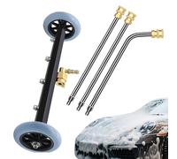 Under Car Washer,4000 PSI Cleaning Flusher With 2 Extension Wand | 16Inch User-Friendly Under Car Pressure Washer Attachment | For Frame Concrete Driveway Deck Floor Garden Laundry Machine