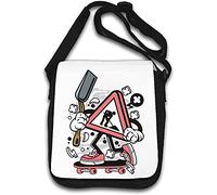 Under Construction Street Sign Skater Pala Art Borsa a tracolla bianca