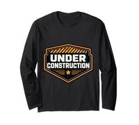 Under Construction Worker Self Improvement Palestra Allenamento Citazione Maglia a Manica