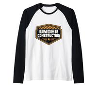 Under Construction Worker Self Improvement Palestra Allenamento Citazione Maglia con Maniche Raglan