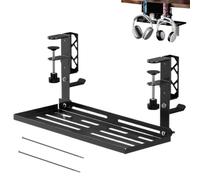 Under Desk Cable Management Tray 15.63 Inch Clamp Mount Metal