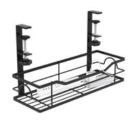 Under Desk Cord Organizer, 13,78 x 4,72 in Space-Saving Wire Storage Basket, Extended Design Tidy, Setup Practical Desktop for Computer, and Workspaces