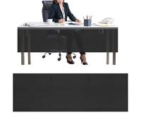 Under Desk Privacy Panel - Adhesive Modesty Panel, Cable Concealing Desk Skirt with Easy Install Design, Wire Management Cover, Office Desks Divider Panels, Organizer for Home Office