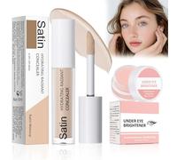 Under Eye Brightener + Essence (10g+6ml), Liquido Correttore Viso Idratante, Illumina e Copre Naturalmente le Occhiaie, Contorno Occhi