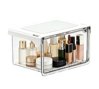 Under Mirror Drawer Organizer - Clear Acrylic Storage Cabinet for Bathroom Bedroom Office | Pull Out Compartment Design with Large Capacity, Cosmetic Accessory Arrangement, Desktop Space Saver