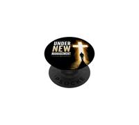 Under New Management - Christian Faith Graphic with Cross PopSockets PopGrip Adesivo