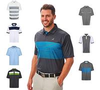 Under Par Polo da Uomo Golf PRO Quality, 1774-Carbone/Turchese, XL