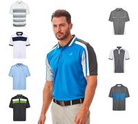Under Par Polo da Uomo Golf PRO Quality, 1784-Blu Marittimo/Carbone/Bianco/Storm, S