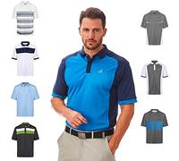 Under Par Uomo Polo di qualità Golf PRO Traspirante e Traspirante ad Asciugatura Rapida, 1657 - Blu Marittimo/Marino, S