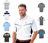 Under Par Uomo Polo di qualità Golf PRO Traspirante e Traspirante ad Asciugatura Rapida, 1704 - Bianco/Nero, XXL