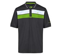 Under Par Uomo Polo di qualità Golf PRO Traspirante e Traspirante ad Asciugatura Rapida, 1892 - Nero/Lime/Bianco, L