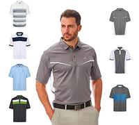 Under Par UPTS1704-MENS Contrast Panel Poloshirt, Polo Uomo, 1704-Antracite/Bianco, M