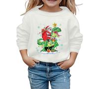 Under Pull Bambino- Felpa natalizia con scollo rotondo stampato Natale (1-14 anni) Feste Raduni Quotidiane Uscite Festeggianti