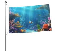 Under Sea Flag - Bandiera da giardino a doppia faccia, resistente allo sbiadimento, per esterni, con occhielli in metallo, per prato, patio, casa, decorazione per la casa