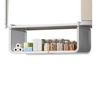 Under Shelf Basket, Expandable Organizer Shelves, Kitchen Storage, Tableware Seasonings Hangable Basket, Space-Saving Cabinet Rack for Pantry and, 15,94 x 9,37 x 7,4 Inches