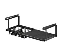 Under Shelf Storage, Wardrobe Clothes Organizer, Space Saving Retractable Rack, Multipurpose Hanging Shelf, Compact Storages Solution for Bedroom, Bathroom, Kitchen Use, 19.69x10.24x7.09 inches