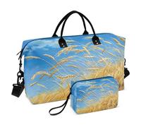 Under The Blue Sky - Borsone da viaggio con borsa da toilette e tracolla regolabile, per viaggi, palestra, yoga, fine settimana, Multicolore, Taglia unica, Beauty case