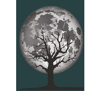 Under the Moon Notebook: blank canvas notebook, 75 pages, 8.25 x 11 inches