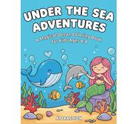 Under the Sea Adventures: A Magical Ocean Coloring Book for Kids Ages 4-8: Over 30 Adorable Sea Creatures, Mermaids, and More! Simple Outlines & Big ... & Young Children to Color and Learn.