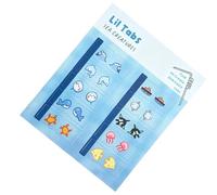 Under The Sea Stickers - Easy Align and Fold Cute Self Adhesive, Marine Life Tab Markers with Patterns, Waterproof Vinyl Material, Peel and Stick, for Diary Pages Schedules Textbooks