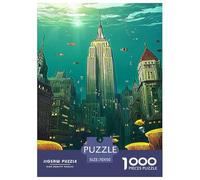 UnderAcqua Città Puzzle 1000 Pezzi Gioco Di Sfidaans Adulti E over 12 Anni Surreale Puzzle Impossibile Sfida EduGattoiva Regalo Per La Decorazione Domestica 70x50cm/1000pcs