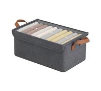 Underbed Fabric Storage Box - Colapsible Clothes Organizer with Carry Handles, Low Profile Design | Space Efficient Bin for Dormitory Bedroom Living Room Cabinet Use, Soft Textile Container, Easy