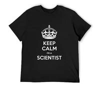 Underbkreky Men's Keep Calm I'm A Scientist T-Shirt Black XL