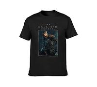 Underbkreky The Callisto Protocol Poster T-Shirt Mens Casual Tee Black XXL