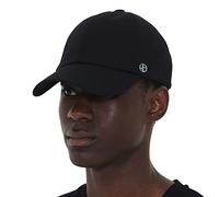 UNDERCONTROL Cappellino con Visiera Alta Oversize Extra Large per Testa Grande XXL Etichetta in Acciaio Cucita a Mano Chiusura Regolabile Rilassata Taglie Forti XL da papà in Cotone Coreano (Nero)