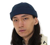UNDERCONTROL Cappello da Marinaio Senza Visiera colorato da Pescatore Leon in Nylon Idrorepellente Supplex UPF arrotolati Senza Visiera, Berretto tattico con Fibbia a Forma di Teschio Docker (Blu)