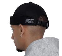 UNDERCONTROL Cappello da Pescatore Senza Visiera da Marinaio Leon con Polsini arrotolati Harbour Senza Visiera Miki Skull Docker Beanie Trawler Tactical Ring cap per Uomo e Donna (Nero)