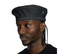 UNDERCONTROL Cappello da Pittore con Basco Extra Large Oversize per Testa Grande XXL Etichetta in Acciaio Cucita a Mano Regolabile Denim Anti-sbiadimento Unisex XL Taglia Forte Coreano (Denim Nero)